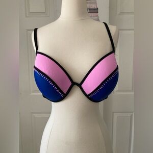 Victoria's Secret Purple Blue Stitched Fabulous Swim Top
